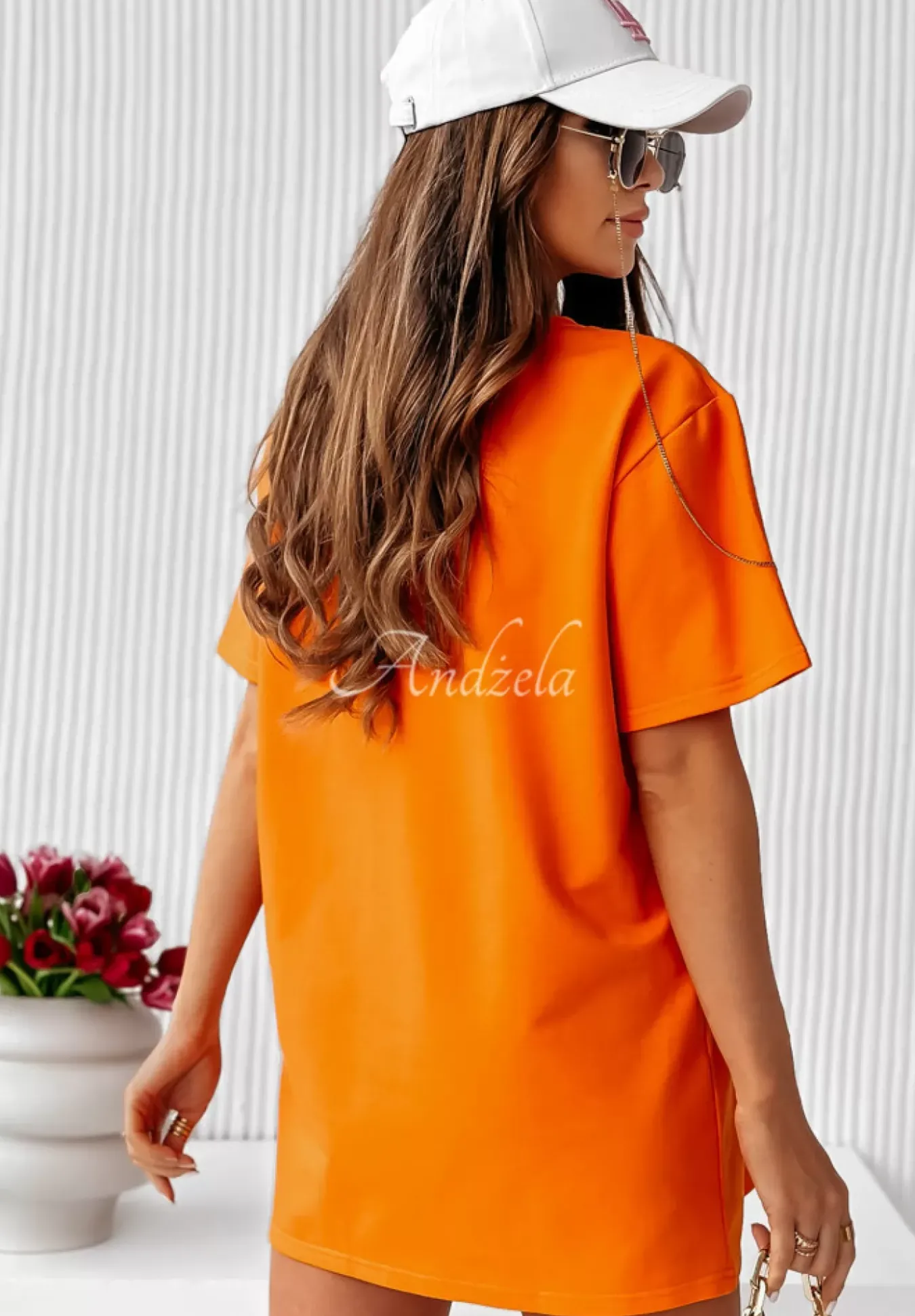 Sukienka Tunika Mini Federica Pomaranczowa