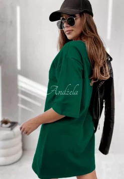 Sukienka Tunika Mini Federica Butelkowa Zielen