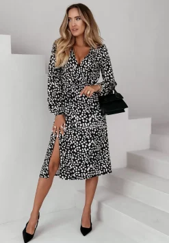 Sukienka W Groszki Dress Up Gals Czarna