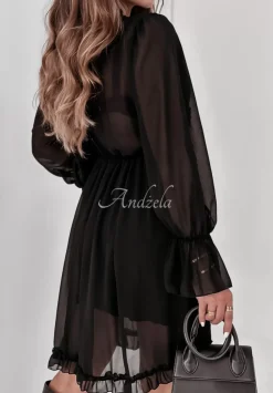 Sukienka Z Falbankami Isella Czarna