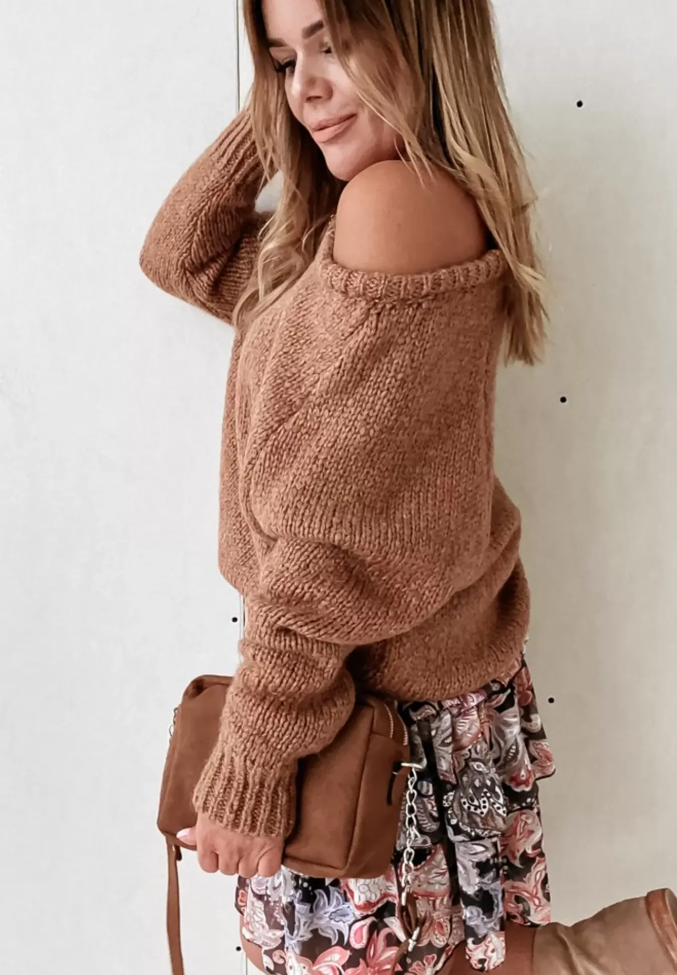 Sweter Cocomore Duero Camelowy