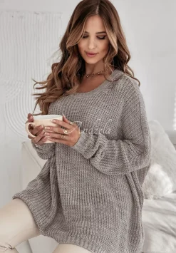 Sweter Oversize Love Life Bezowy