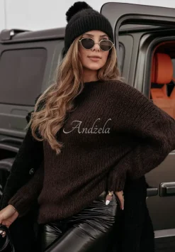 Sweter Oversize Manville Czekoladowy