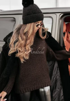 Sweter Oversize Manville Czekoladowy