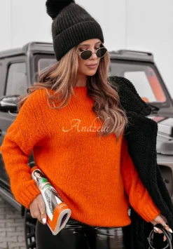 Sweter Oversize Manville Pomaranczowy