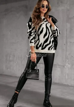 Sweter W Zebre Lionel Czarny
