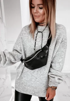 Sweter Z Bufiastymi Rekawami Matilde Szary