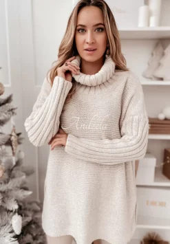 Sweter Z Golfem Cocomore Rinden Bezowy