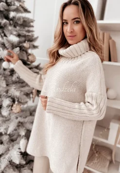 Sweter Z Golfem Cocomore Rinden Bezowy