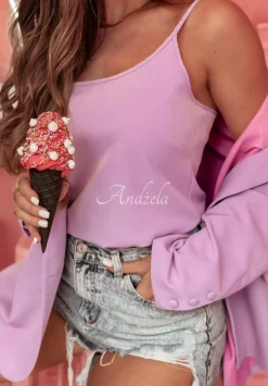 Top Na Ramiaczkach Think About Me Liliowy