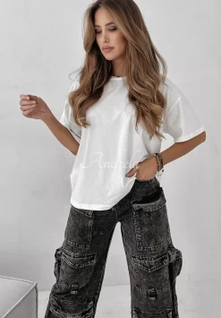 T-Shirt Oversize Live Simply Ecru