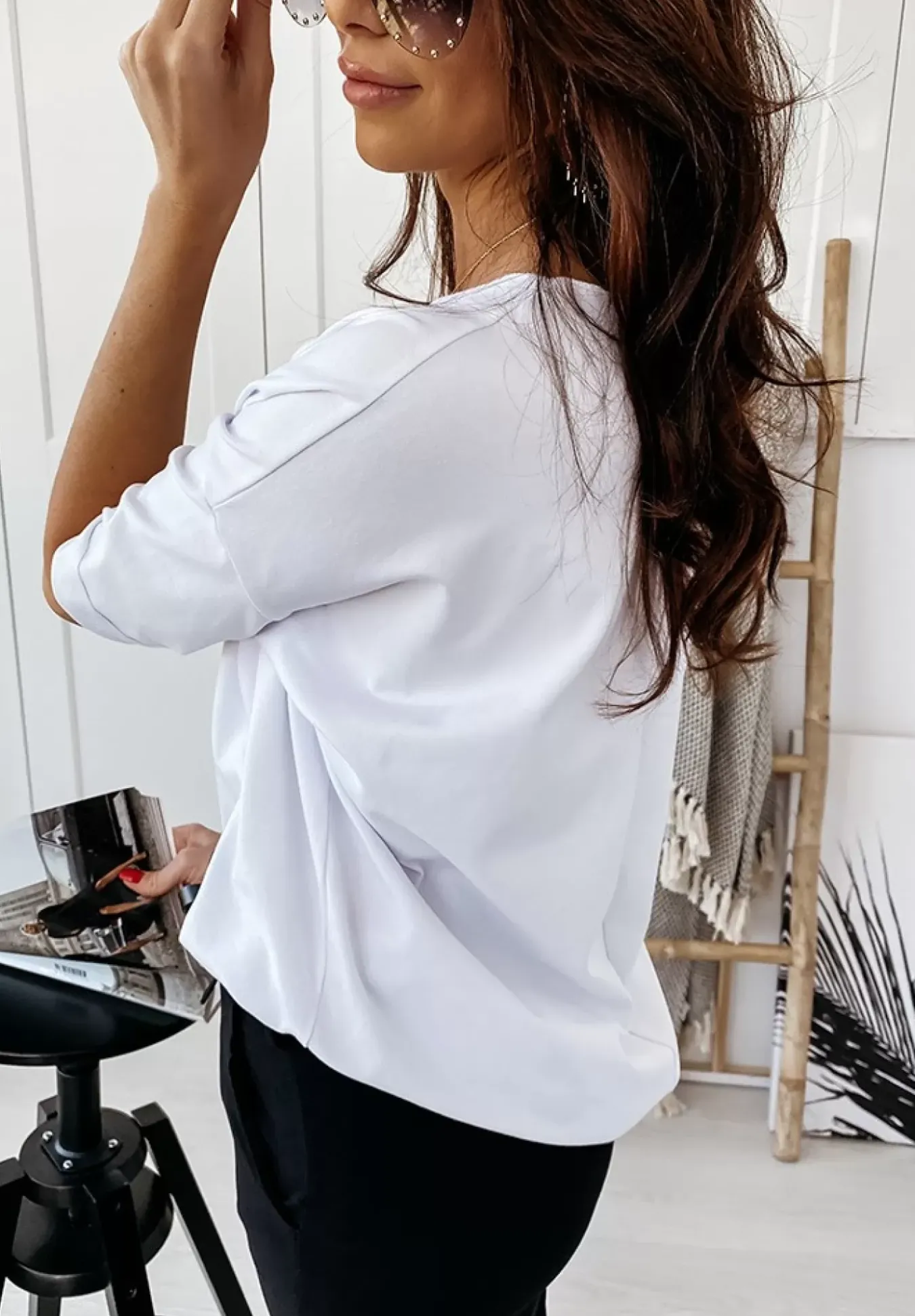 T-Shirt Oversize Pause And Reset Bialy