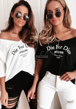 T-Shirt Oversize Z Nadrukiem Caver Bialy