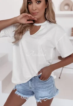 T-Shirt Z Chokerem Nelson Bialy