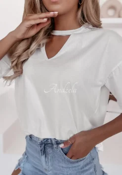 T-Shirt Z Chokerem Nelson Bialy