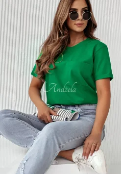 T-Shirt Z Kieszonka Pocket Zielony