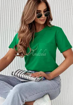 T-Shirt Z Kieszonka Pocket Zielony