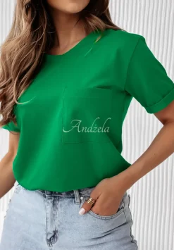 T-Shirt Z Kieszonka Pocket Zielony