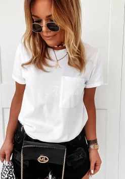 T-Shirt Z Kieszonka Pocket Ecru