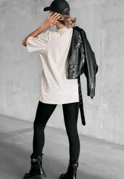 T-Shirt Z Nadrukiem Blonde Bezowy