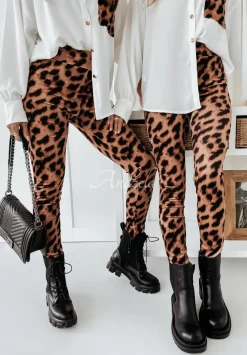Welurowe Legginsy Wilda W Panterke