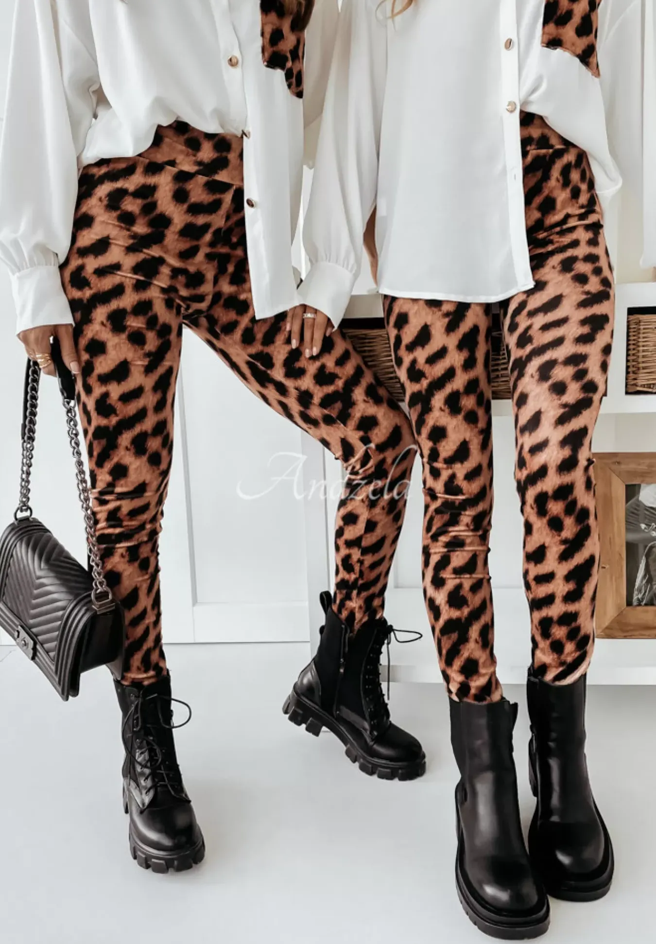 Welurowe Legginsy Wilda W Panterke