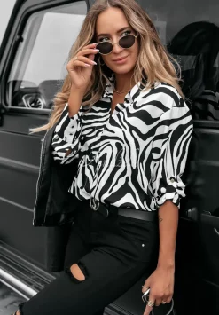 Wzorzysta Koszula Z Kolnierzem Bengal W Zebre