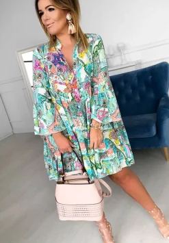 Wzorzysta Sukienka Oversize Hawai