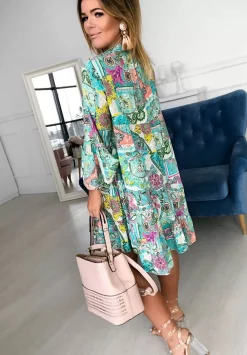 Wzorzysta Sukienka Oversize Hawai