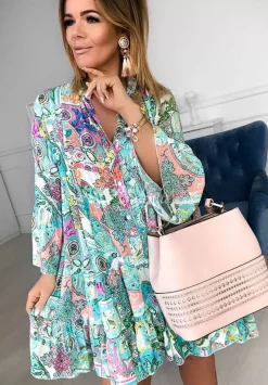 Wzorzysta Sukienka Oversize Hawai