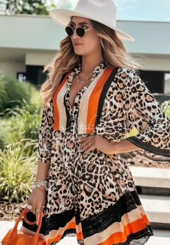 Wzorzysta Sukienka Z Falbanka Ankona W Panterke Ii