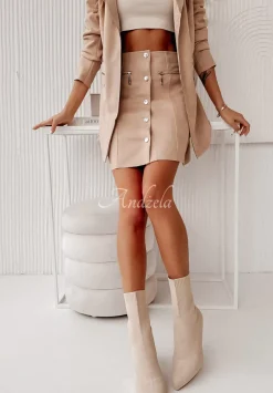 Zamszowa Spodniczka Mini Emperior Ii Nude