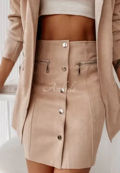 Zamszowa Spodniczka Mini Emperior Ii Nude